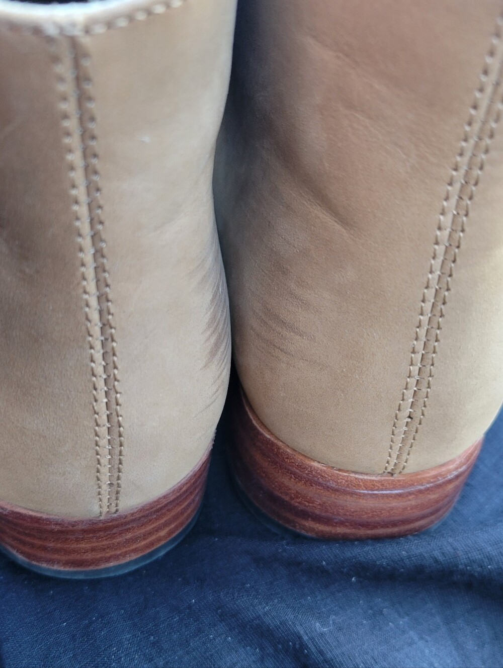 Nisolo Isa Suede Leather Lace Up Chukka Booties, Sand Suede - Size 8.5 - Picture 7 of 16